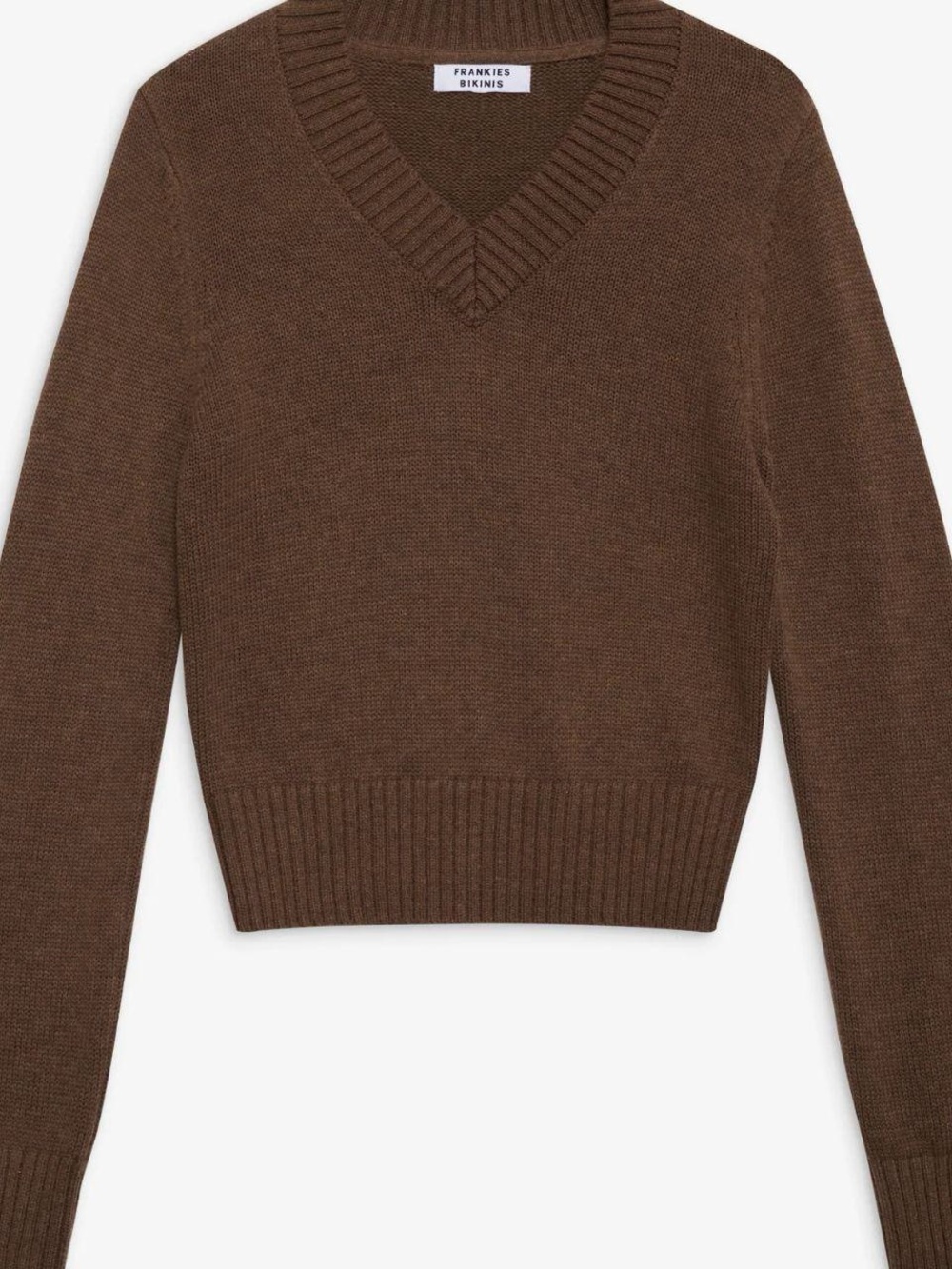 Frankie's Bikinis Rowe V Neck Knit Sweater